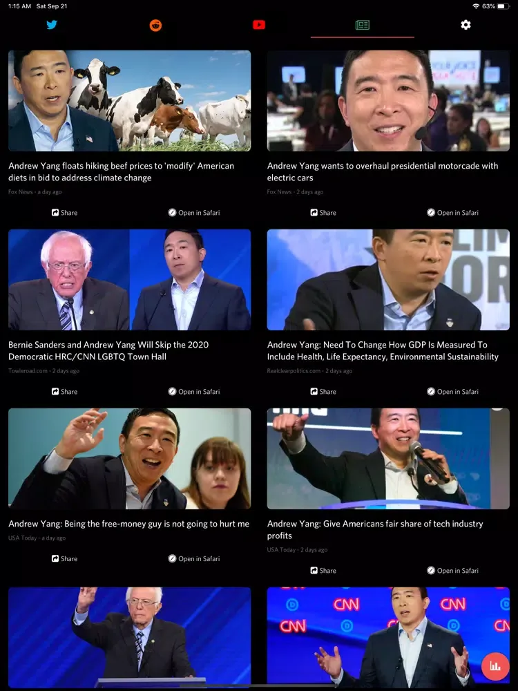 Capturas de pantalla de Politics: Bernie, Trump, Obama iPad 