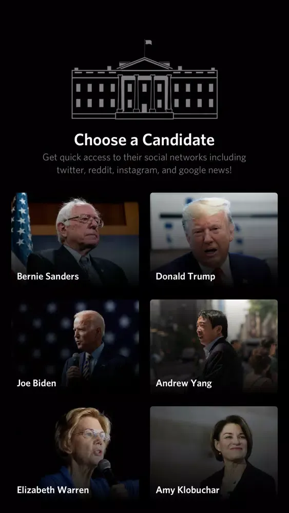 Capturas de pantalla de Politics: Bernie, Trump, Obama