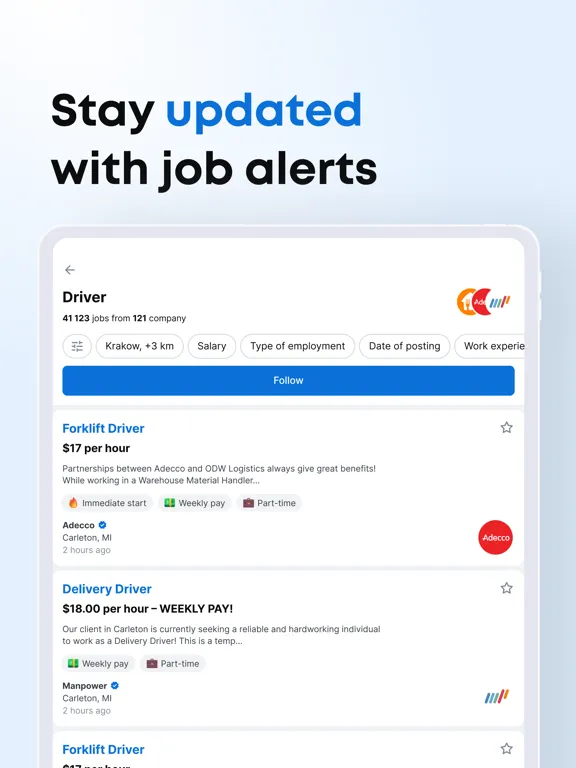 Zrzuty ekranu Jooble - Job Search Simplified iPad 