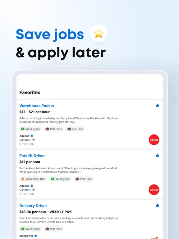 Zrzuty ekranu Jooble - Job Search Simplified iPad 