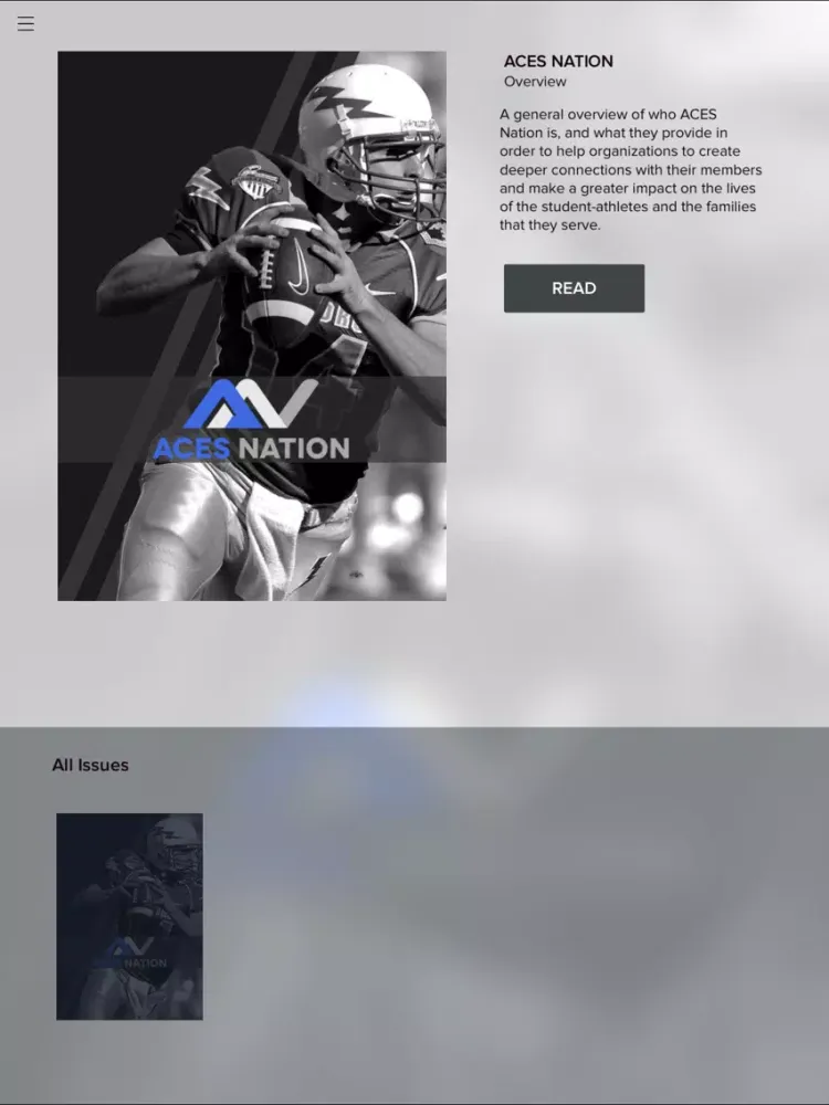 Tangkapan layar ACES NATION iPad 