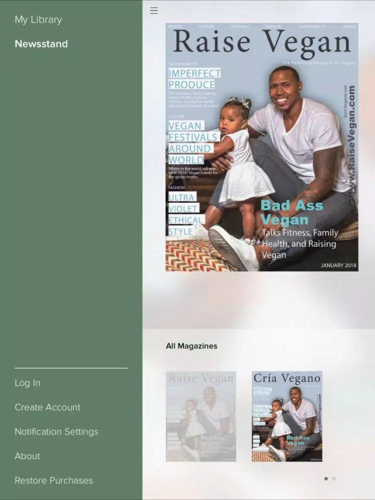 Raise Vegan Magazine iPad  Ekran Görüntüleri