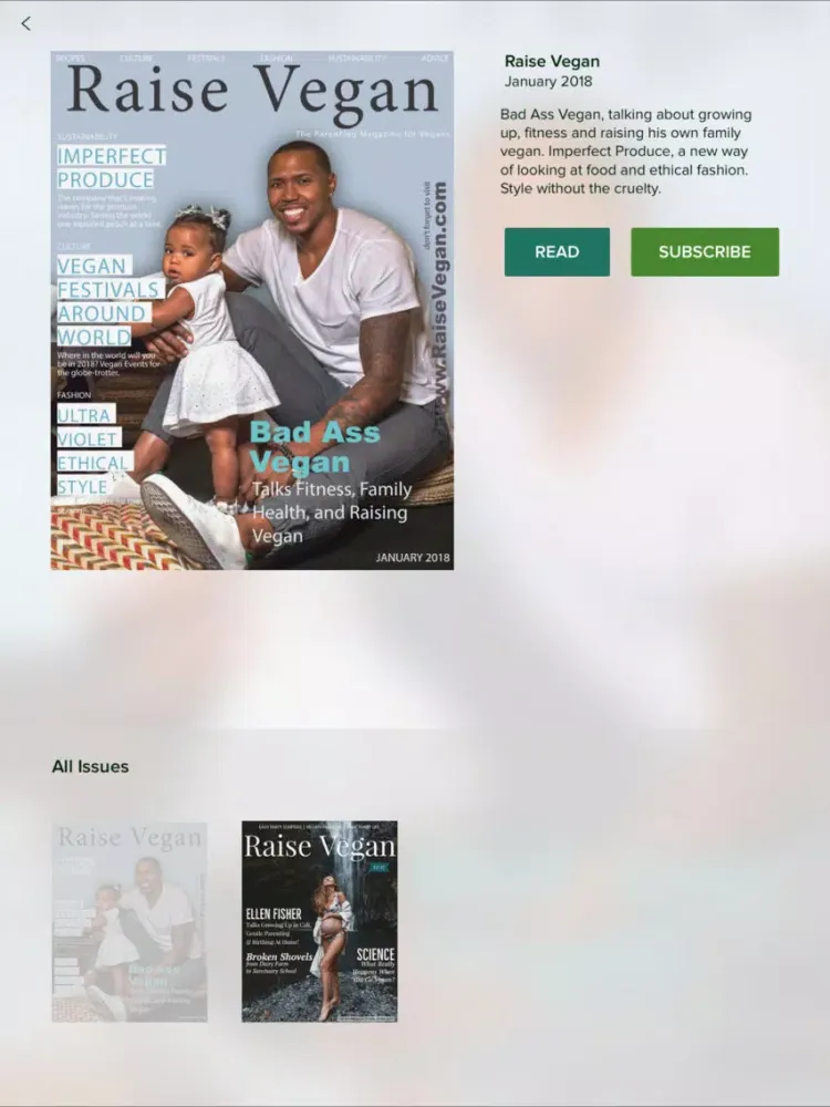 Raise Vegan Magazine iPad  Ekran Görüntüleri