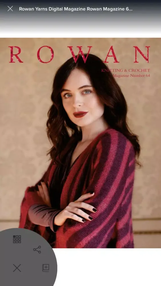 Capturas de tela do Rowan Yarns Magazine