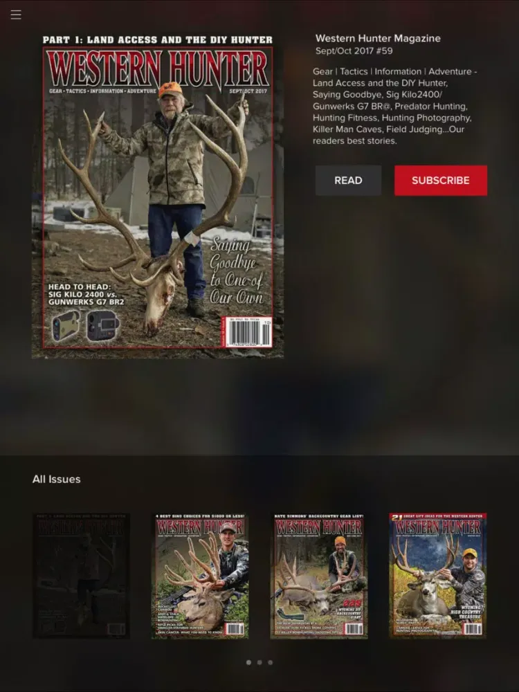 Capturas de pantalla de Western Hunter Magazine iPad 