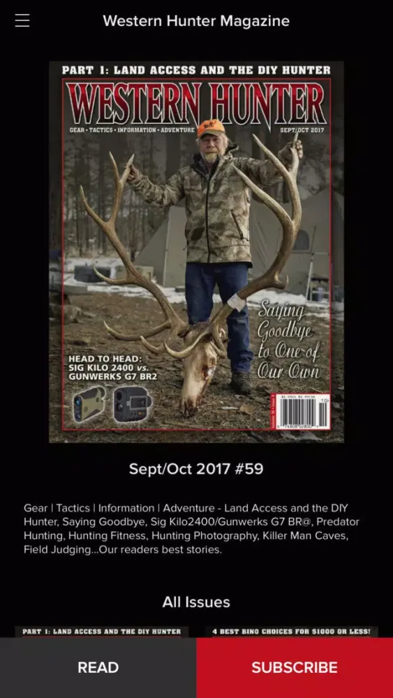 Capturas de pantalla de Western Hunter Magazine