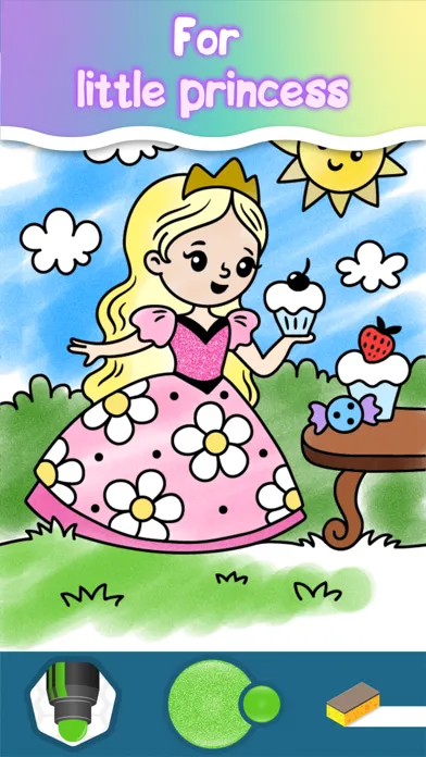 Capturas de tela do Baby coloring games for girls