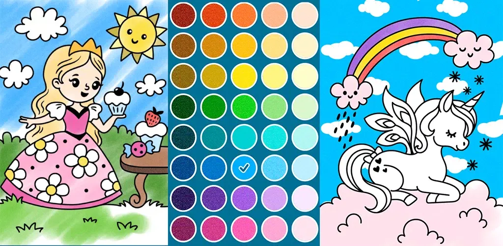 Drawing Princess Coloring Game Screenshots