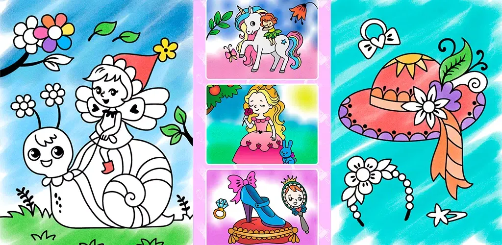 Drawing Princess Coloring Game Screenshots