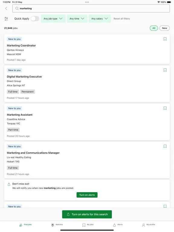 Jora Jobs: Job Search App iPad  Ekran Görüntüleri