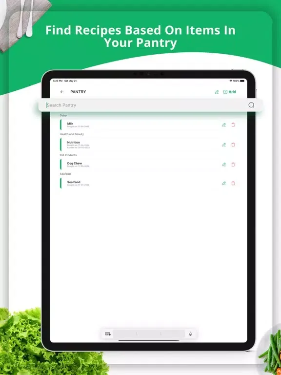 Captures d'écran de Healthy Recipe Manager - Meals iPad 