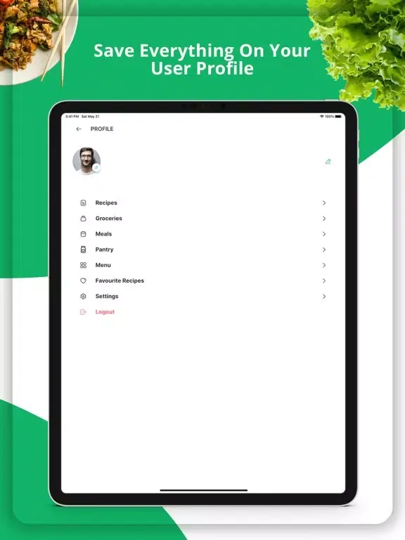 Captures d'écran de Healthy Recipe Manager - Meals iPad 