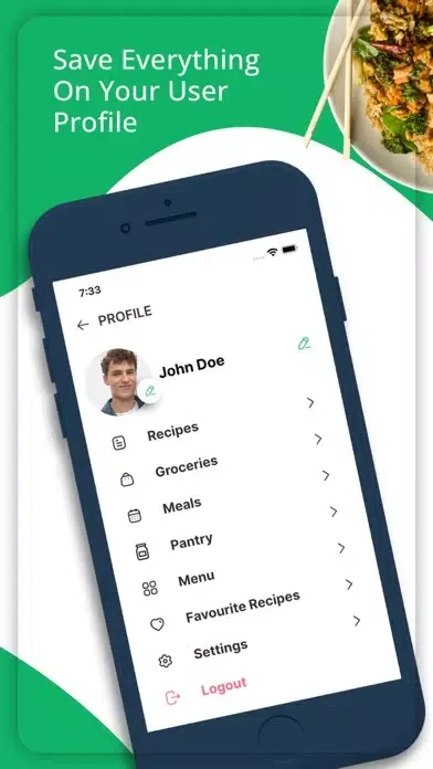 Captures d'écran de Healthy Recipe Manager - Meals