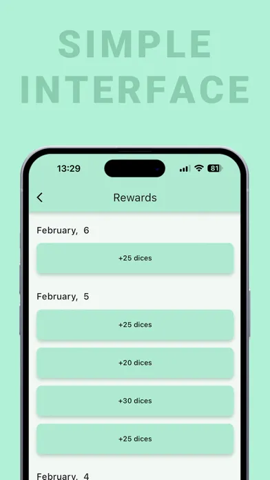 Tangkapan layar Go'Rewards - Dice & Events