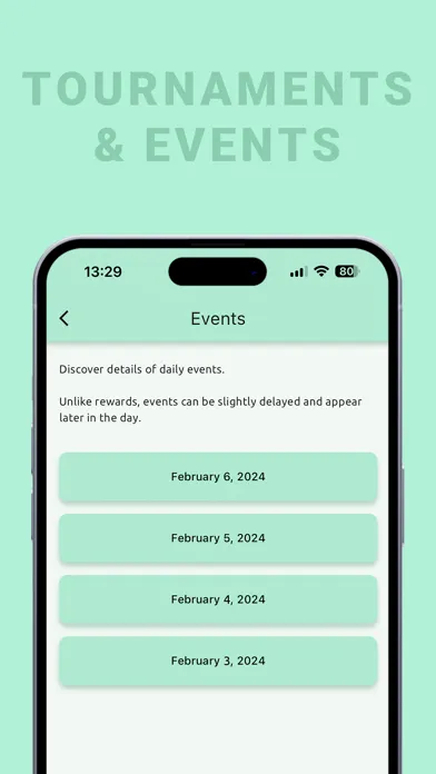 Tangkapan layar Go'Rewards - Dice & Events