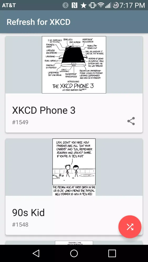 Captures d'écran de Refresh for XKCD