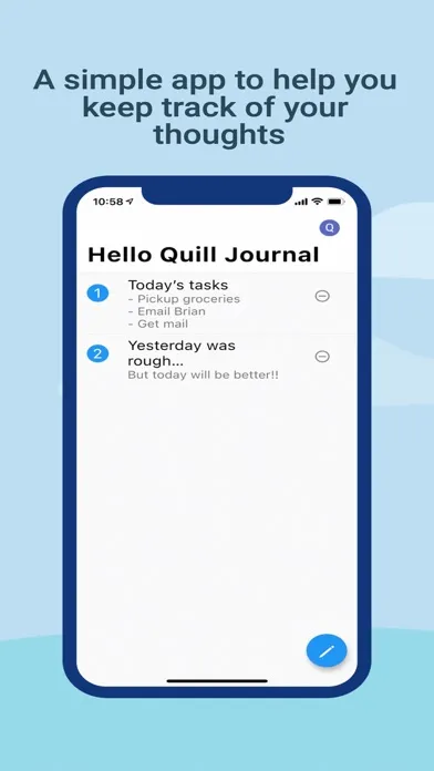 Tangkapan layar Quill Journal