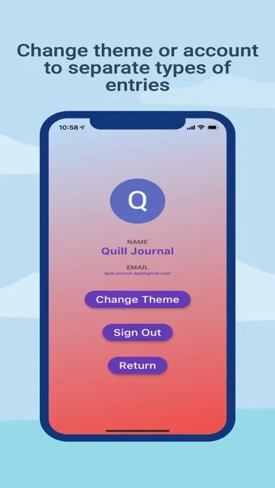 Tangkapan layar Quill Journal