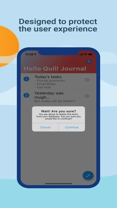 Tangkapan layar Quill Journal
