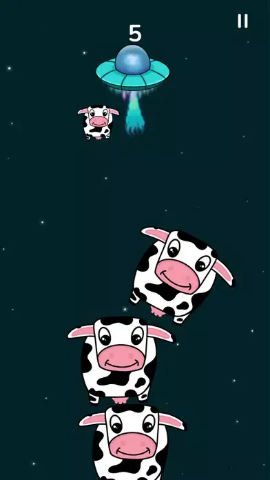 Tangkapan skrin Space Cows