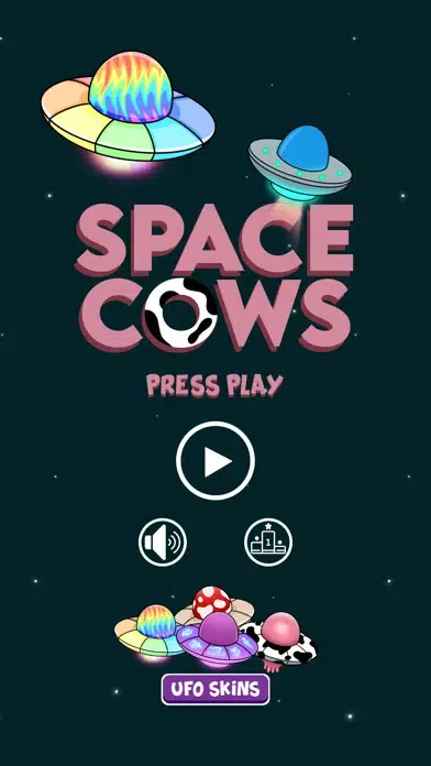 Tangkapan skrin Space Cows