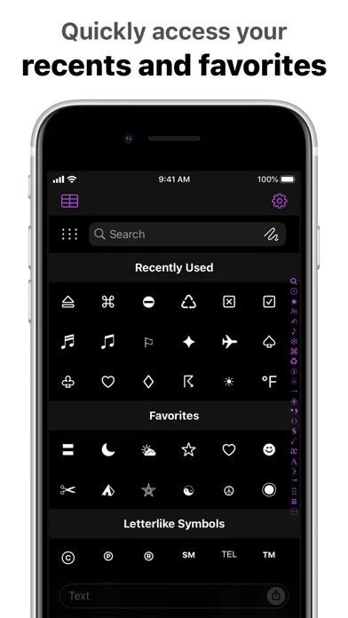 UniChar — Unicode Keyboard Screenshots