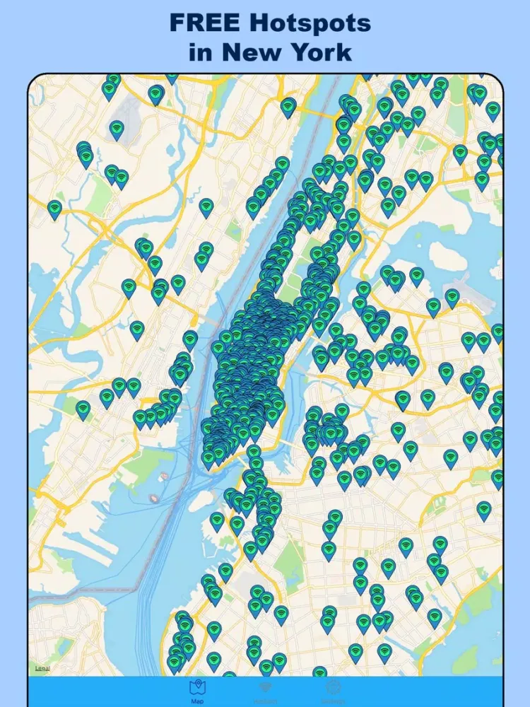 New York WiFi Pro - All Hotspots over NY city iPad  Screenshots