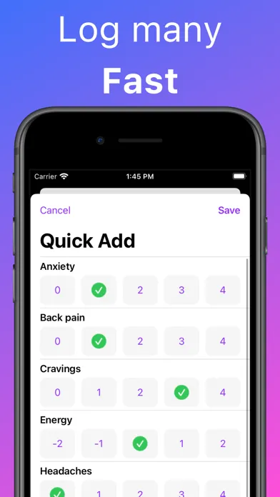 #trackit: Track Health & Pain应用截图