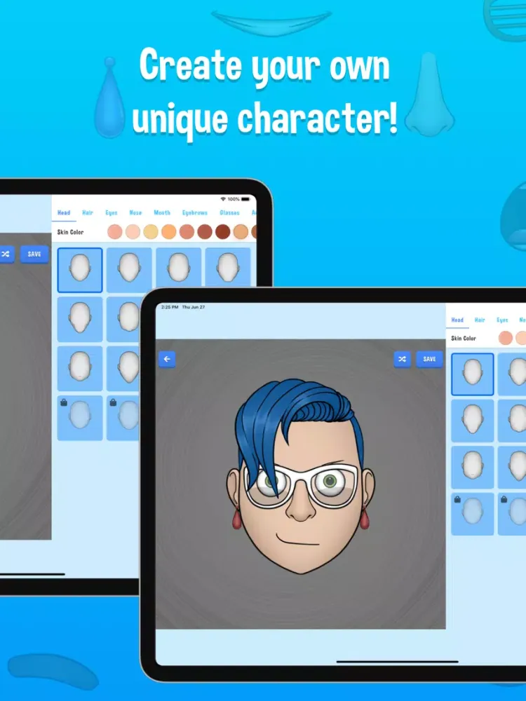 Tangkapan skrin Cartoon Character Creator iPad 