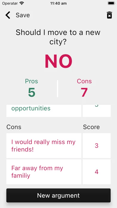 Pros & cons lists স্ক্রিনশট