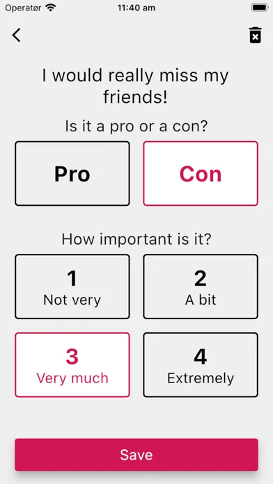 Pros & cons lists স্ক্রিনশট