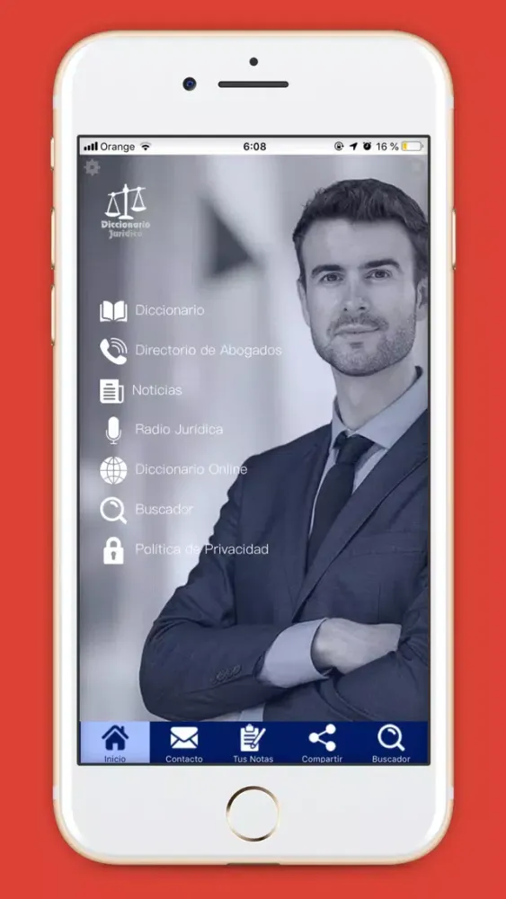 Capturas de tela do LegalApp Diccionario Jurídico