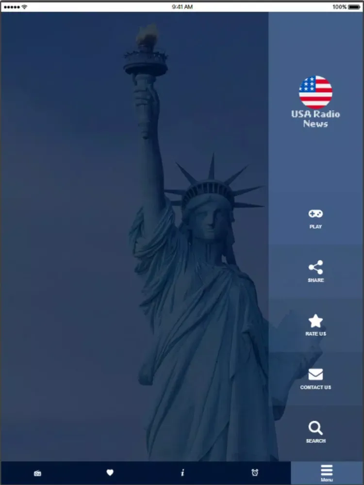 USA Top Breaking News Radio iPad  Screenshots
