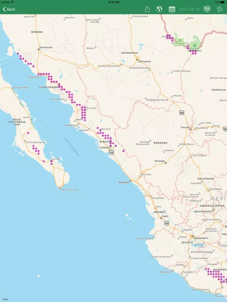 Screenshot di alerMAP Roya Trigo iPad 
