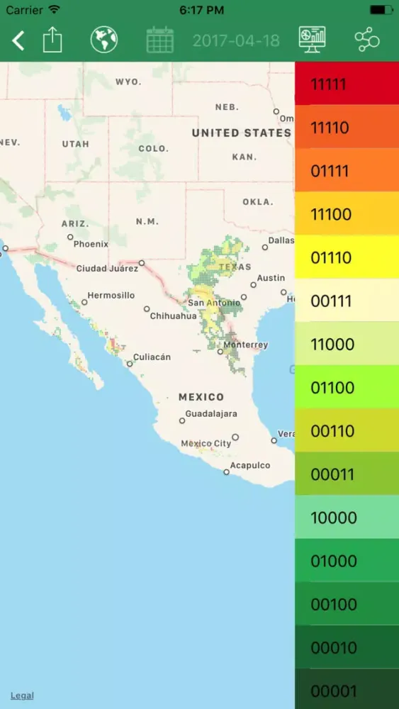 Screenshot di alerMAP Roya Trigo