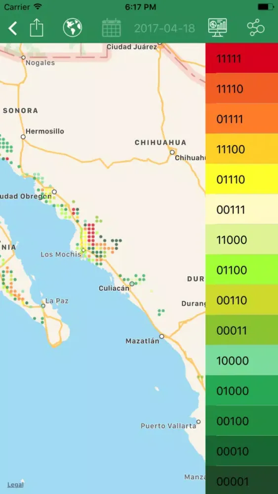 Screenshot di alerMAP Roya Trigo