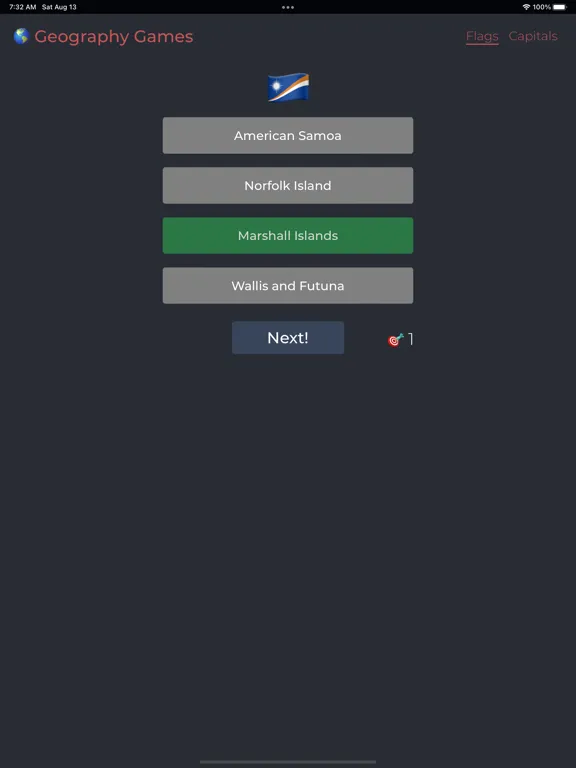 Flag and capital iPad 应用截图