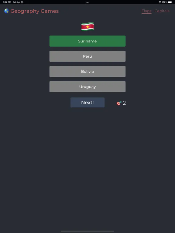 Flag and capital iPad 应用截图