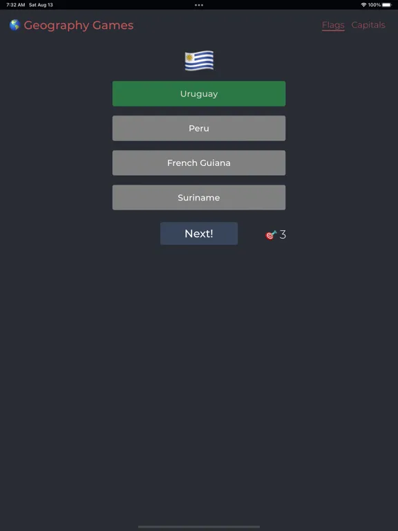 Flag and capital iPad 应用截图