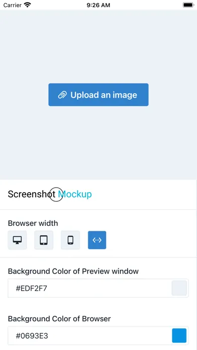 Captures d'écran de Screenshot Mockup to design