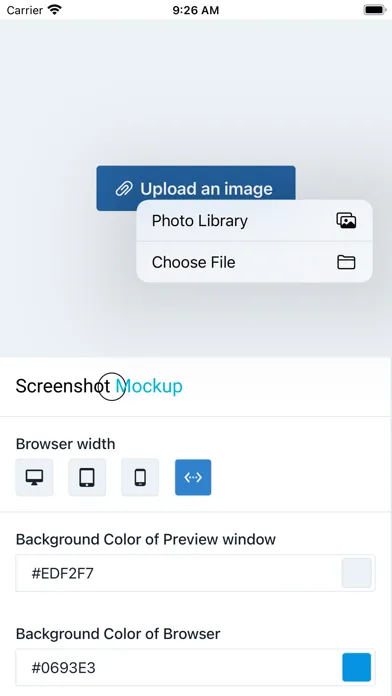 Captures d'écran de Screenshot Mockup to design