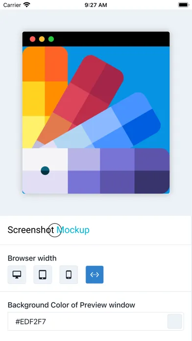 Captures d'écran de Screenshot Mockup to design