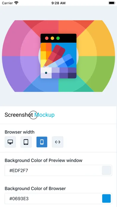 Captures d'écran de Screenshot Mockup to design