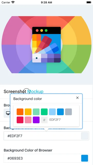 Captures d'écran de Screenshot Mockup to design