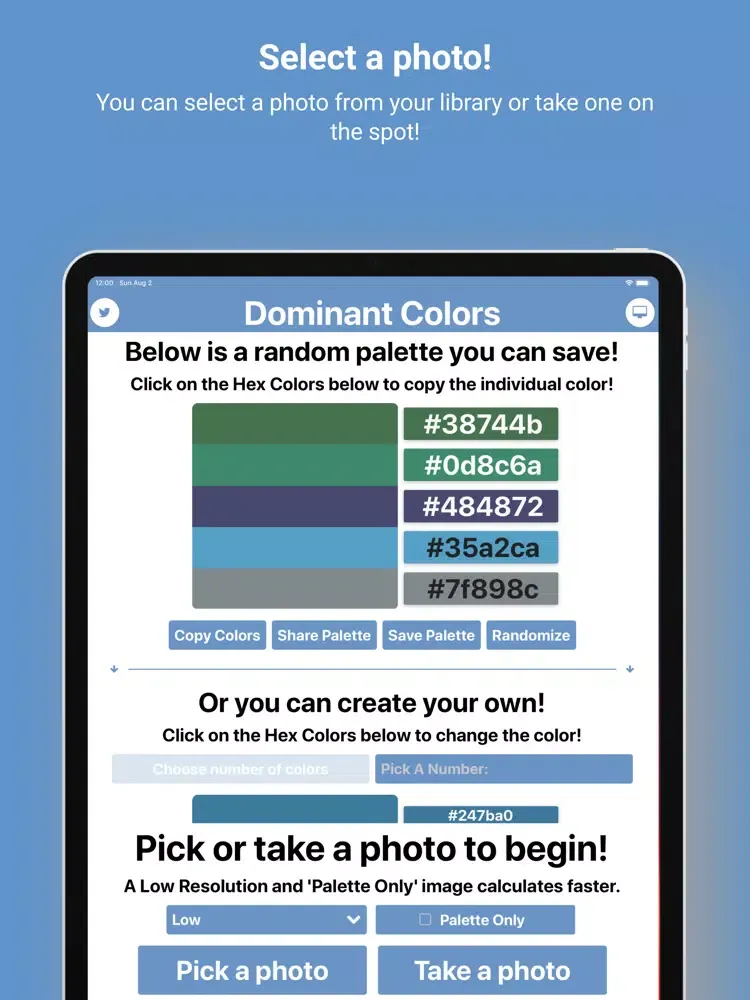 Zrzuty ekranu Dominant Colors iPad 