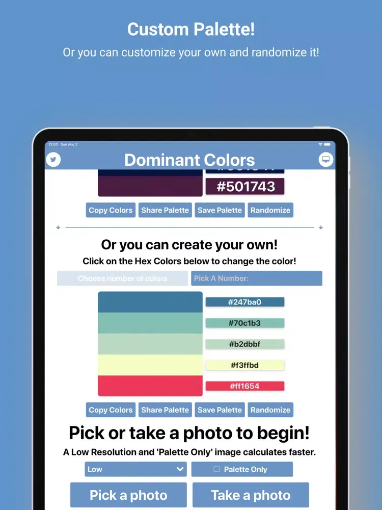 Zrzuty ekranu Dominant Colors iPad 