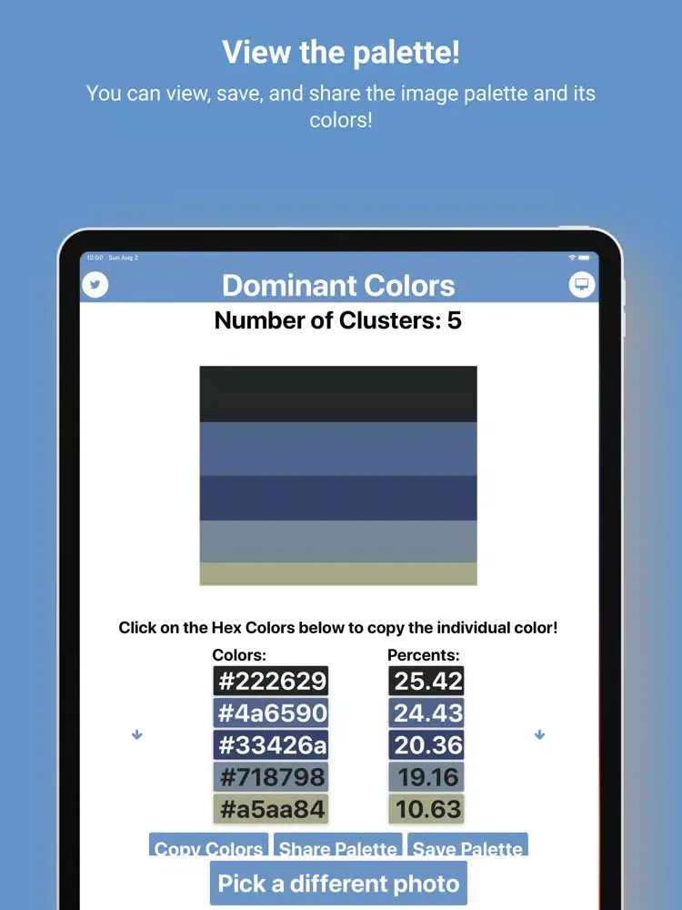 Zrzuty ekranu Dominant Colors iPad 
