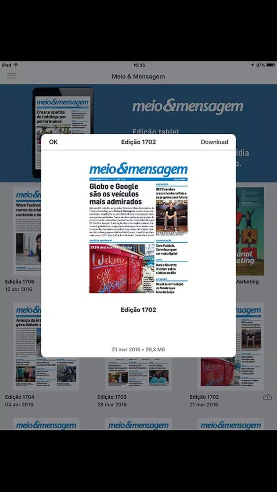 Jornal Meio & Mensagem应用截图