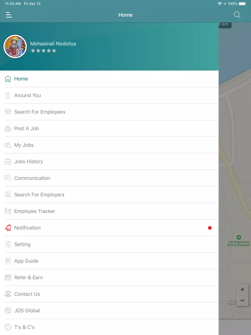 Ảnh chụp màn hình của JOS. iPad 