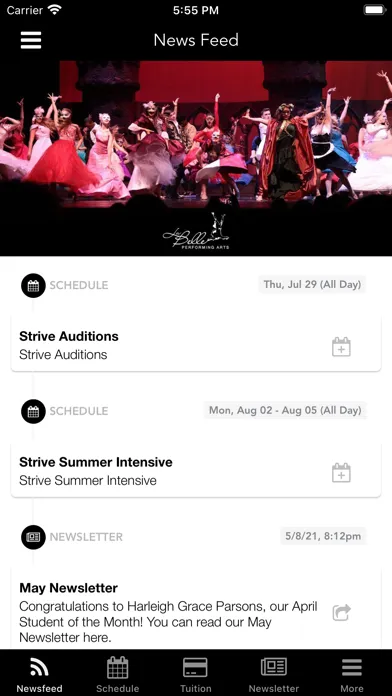 Captures d'écran de LaBelle Performing Arts